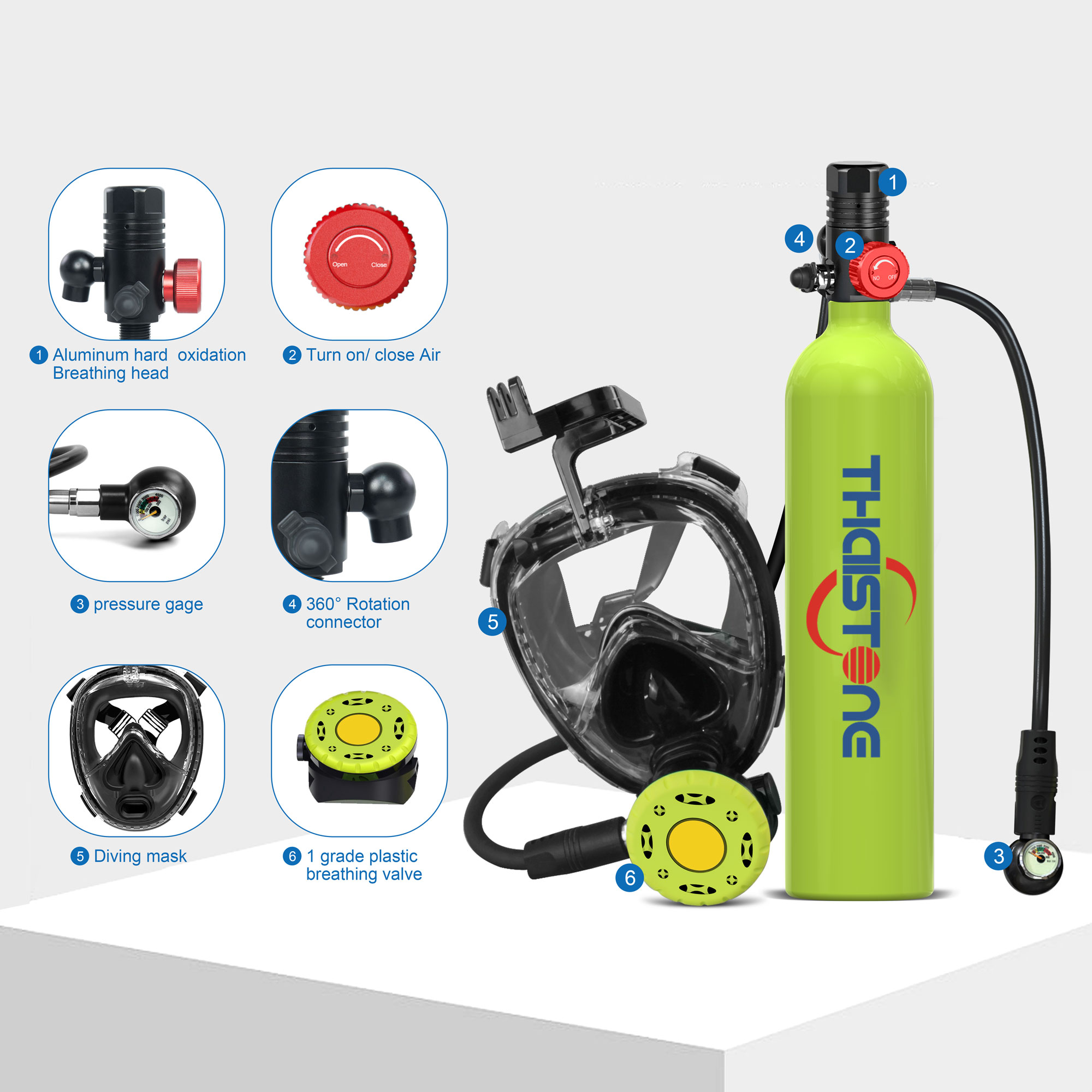 THAISTONE 1L Scuba Oxygen Tank – Snorkel Dry Top Bewertung und Preis