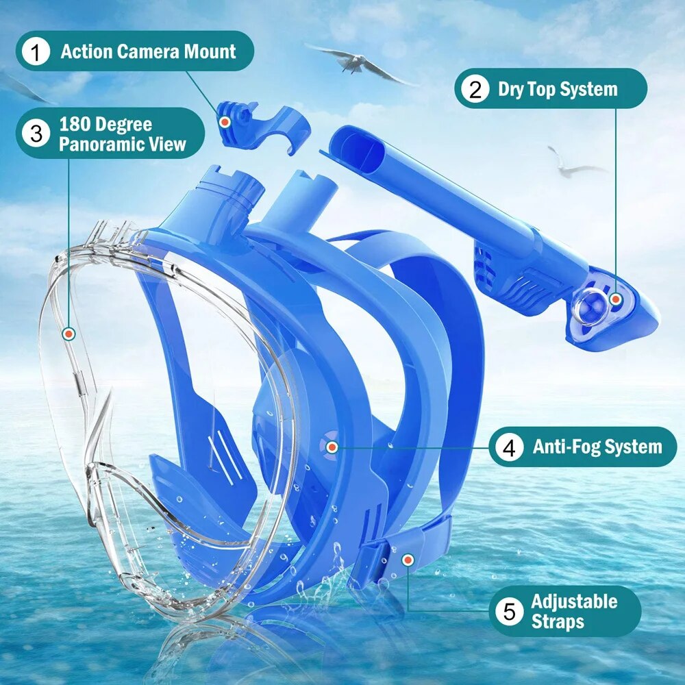 Underwater Snorkeling Full Fac – Freediving Mask Set Bewertung und Preis
