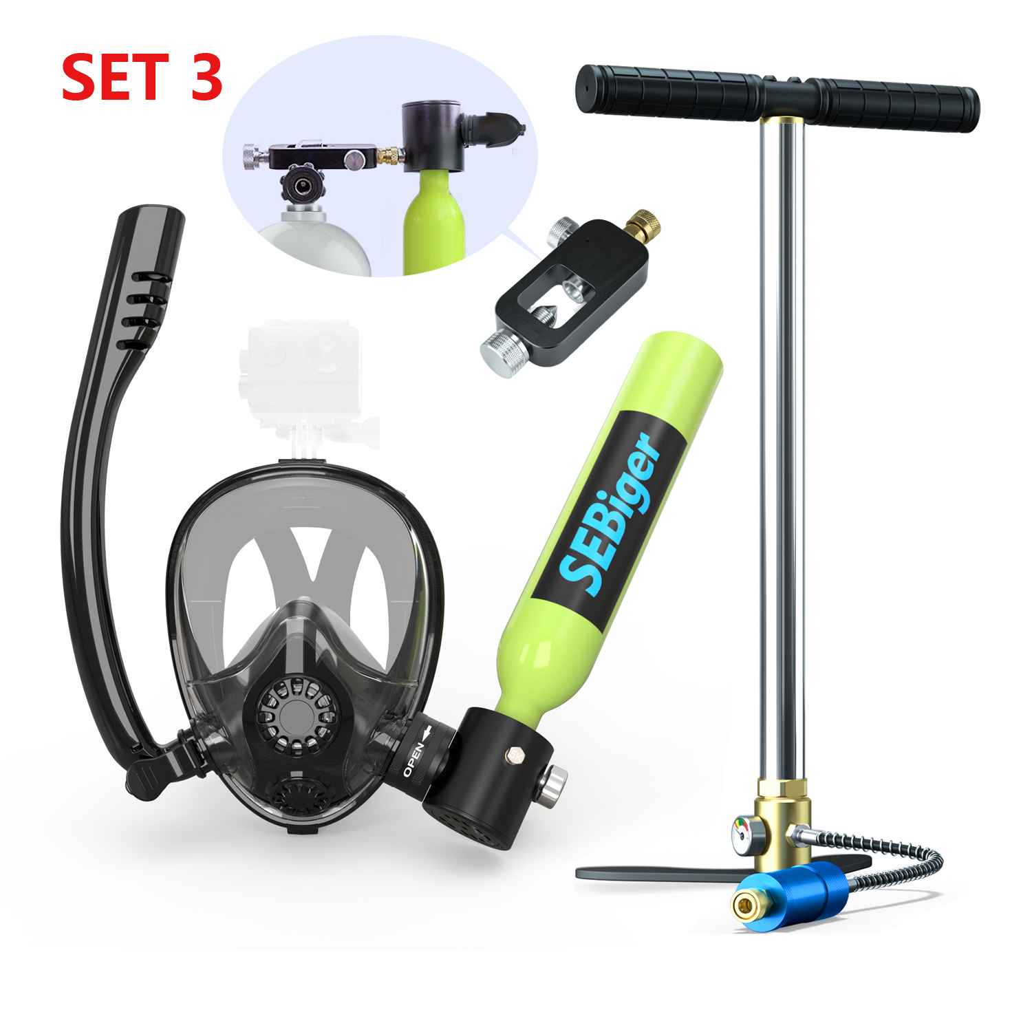 SEBIger 0.5L Diving diving tan – Freediving Mask Set Bewertung und Preis